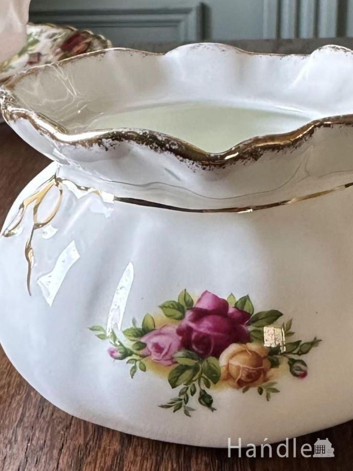 英国アンティークのフラワーポット、 ロイヤルアルバート社オールド