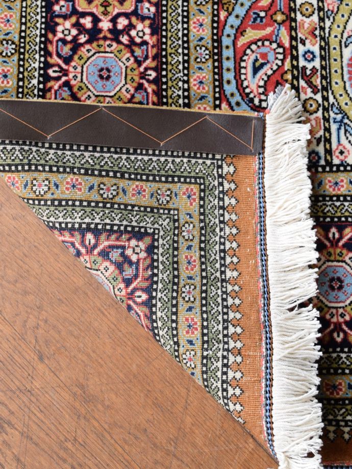 バルーチ　ヴィンテージ ラグ　プレイヤーラグ　ペイズリー　ボテ 192cm × 103cm】80's レアカラー バルーチ族ラグ