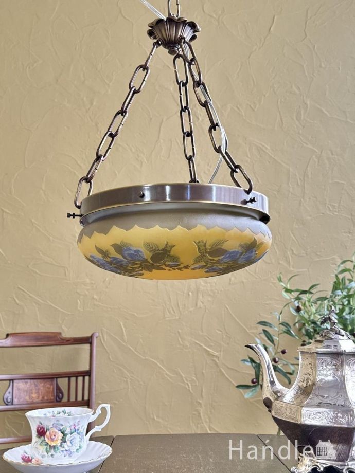 アンティークの照明、ハンギングボウル