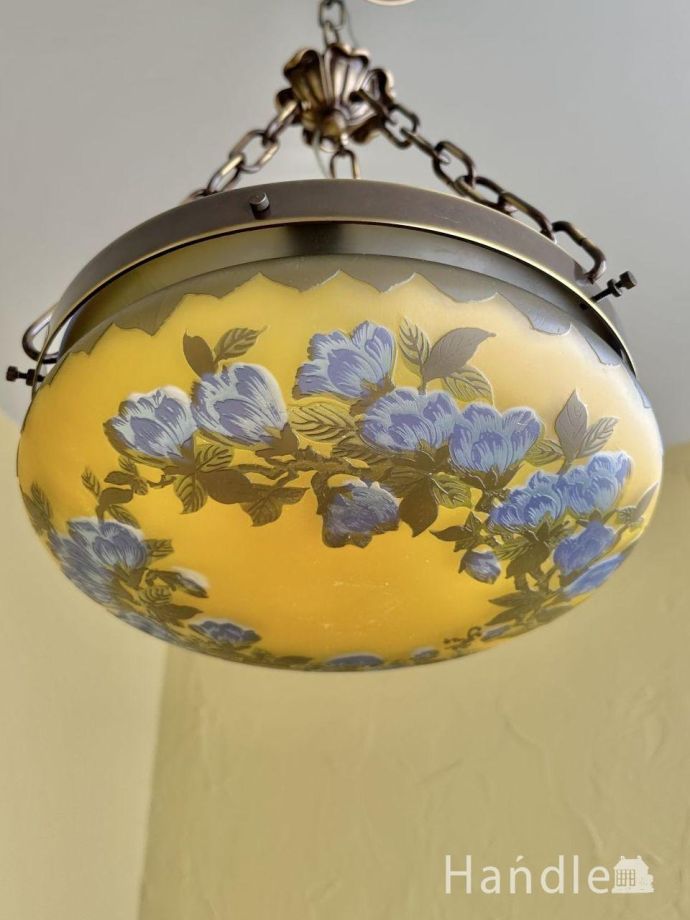 修復後のアンティーク照明器具