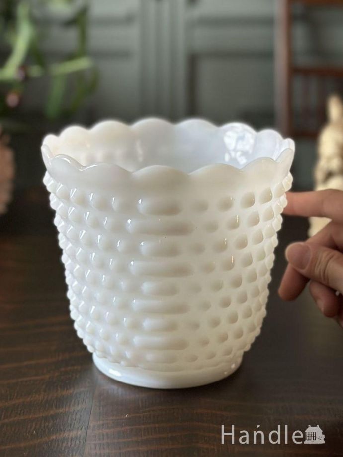 アンティークガラスの花器の大きさ