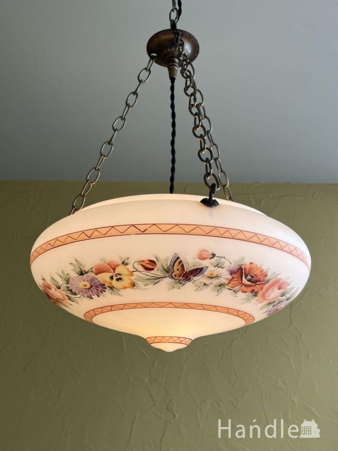 アンティークの照明、ハンギングボウル