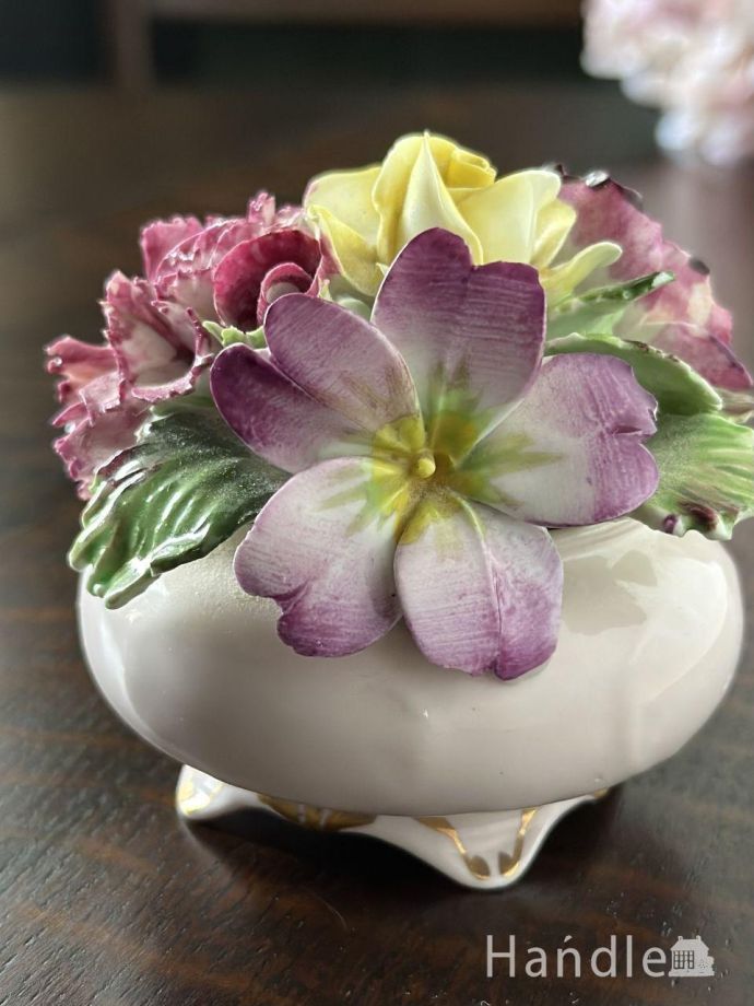 アンティークの陶花