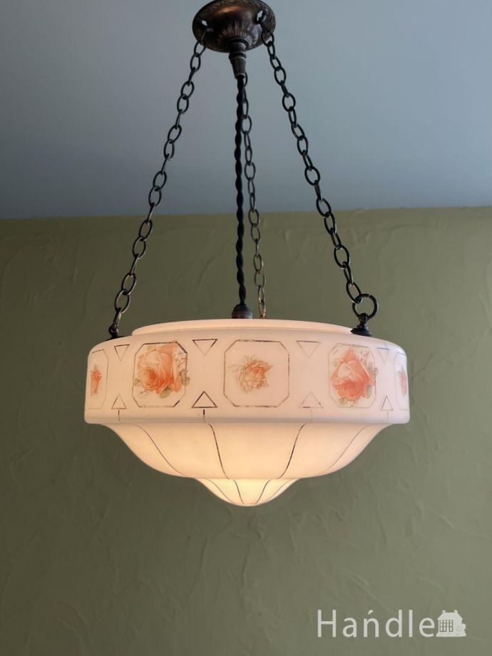 アンティークの照明、ハンギングボウル