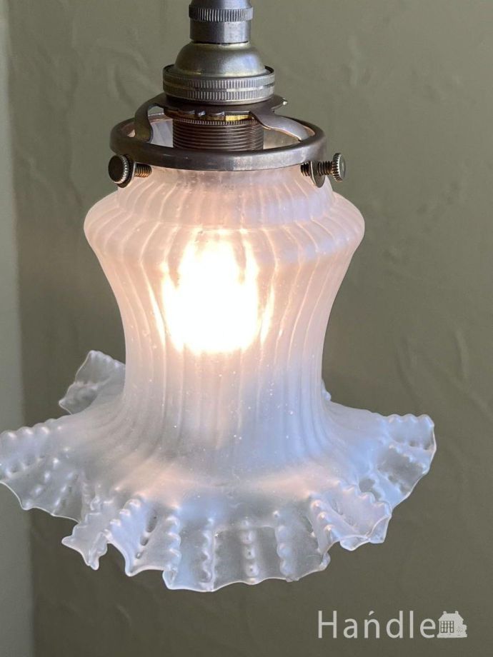 アンティークのガラスシェード