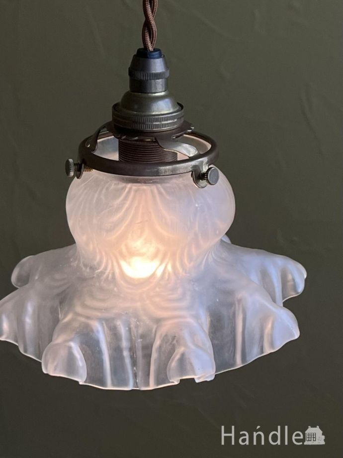 アンティークのガラスシェード