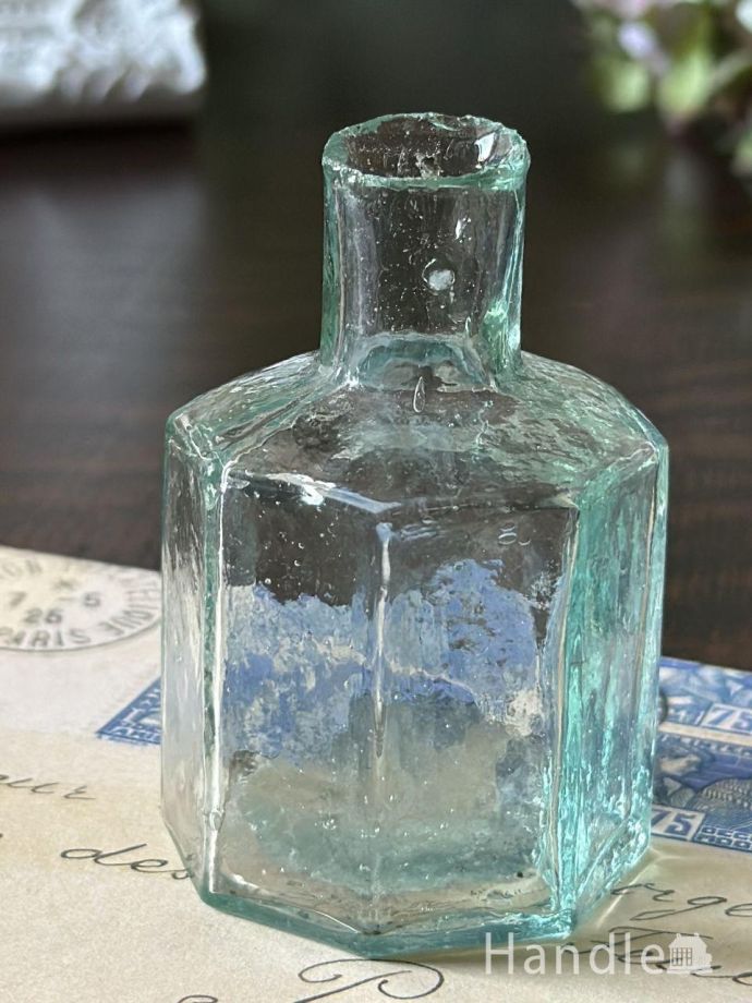 アンティークガラスのインク瓶