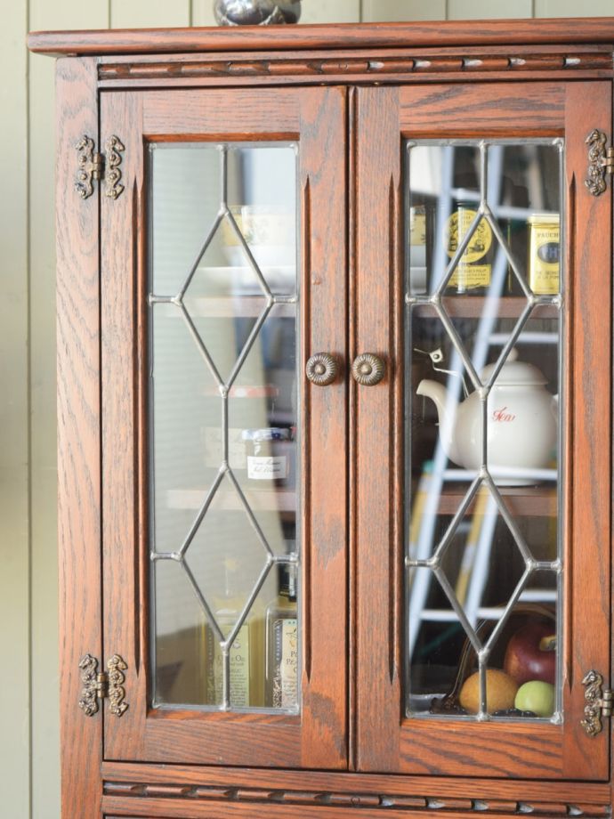 アンティークガラスの扉