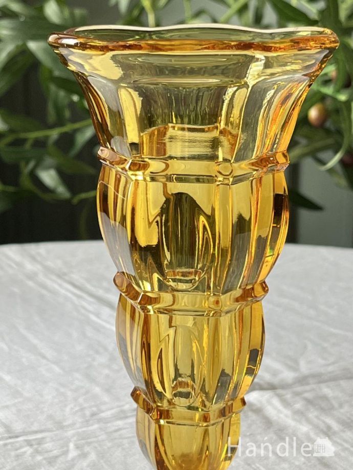 アンティークガラスの雑貨、フラワーベース