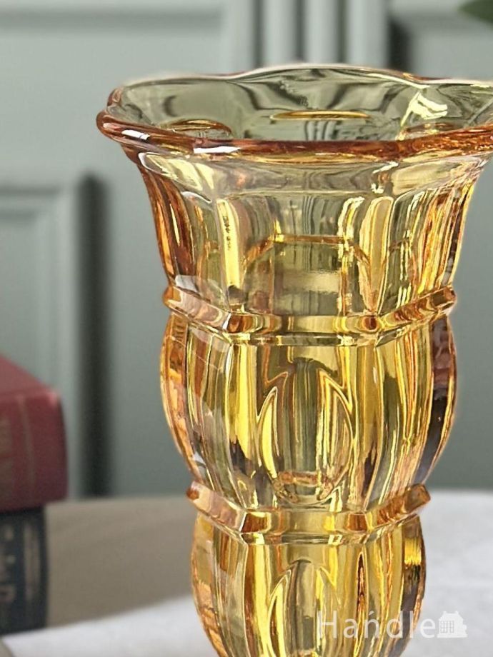 アンティークガラスの雑貨、フラワーベース