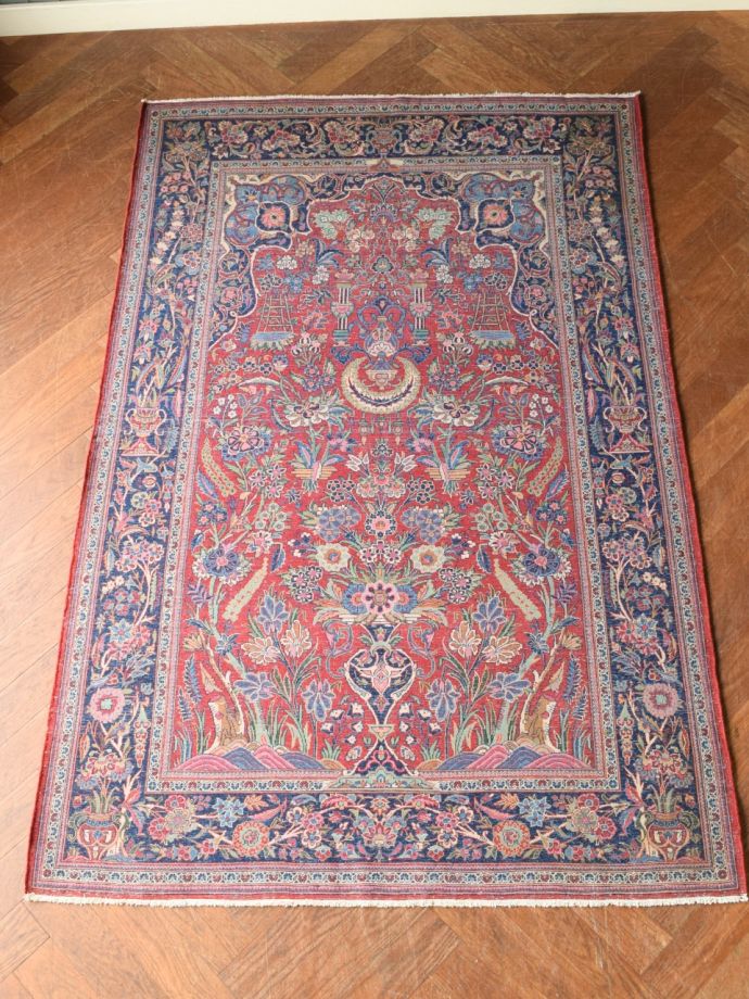 アンティーク絨毯の裏側全体