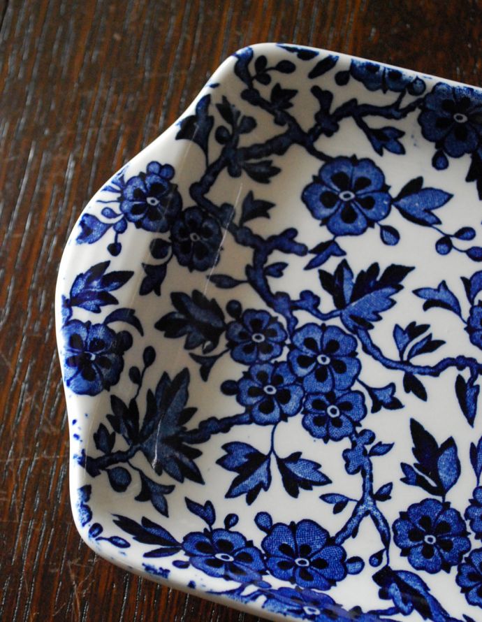 英国バーレイ社の食器、ブルーアーデンのサンドイッチトレイ(n1-204