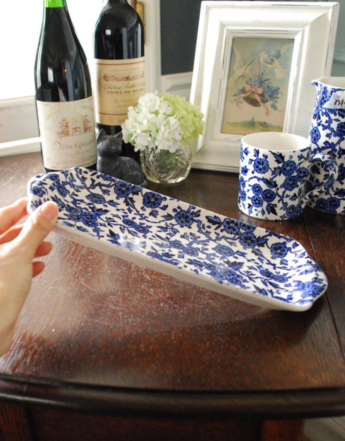 英国バーレイ社の食器、ブルーアーデンのサンドイッチトレイ(n1-204