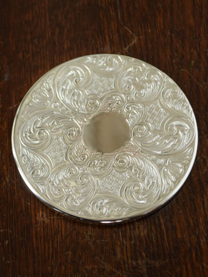シルバープレートのコースター