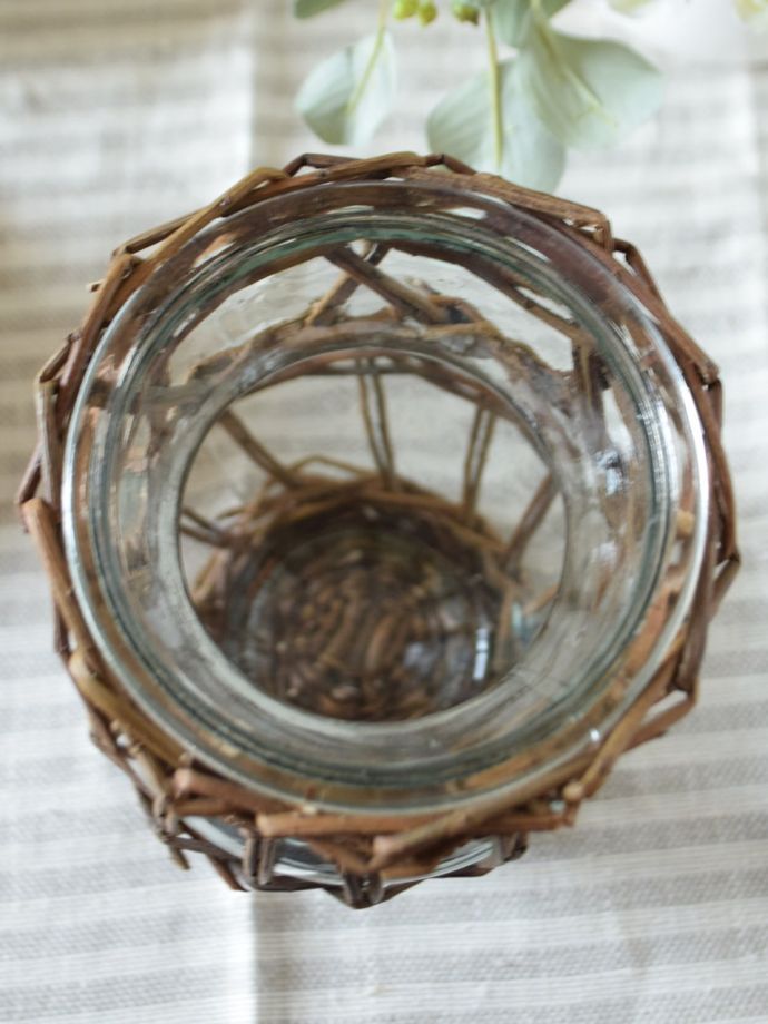 ガラスとウィローの花器