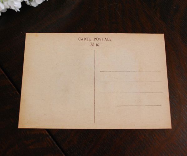 インテリア本・ポストカード インテリア雑貨 アンティーク風ボタニカルポストカード(ROSACEES)。裏はこんな感じです。(n13-004-7)