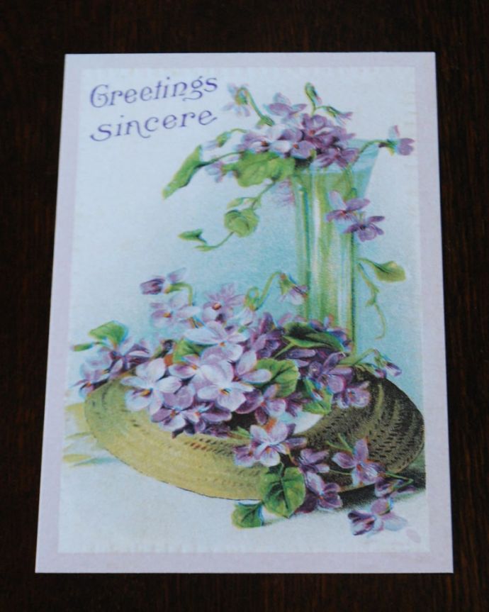 ポストカード インテリア雑貨 ポストカード5枚1セット バスケットに入ったスズランフランスでは5月1日はスズランの日。(n13-008)