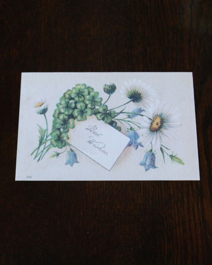 ポストカード インテリア雑貨 お花の模様が描かれたアンティーク風のポストカードセット(5枚入り)。送っても飾っても・・・ポストカードとして送っても、フォトフレームに入れて飾っても可愛いんです。(n13-007)