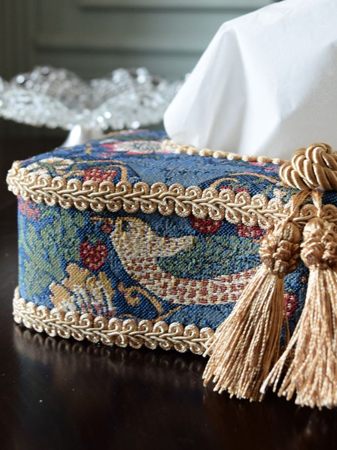 ウィリアムモリス風デザインのティッシュケース