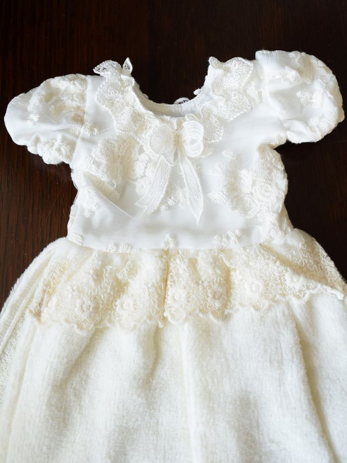 ドレスの形の可愛いタオル