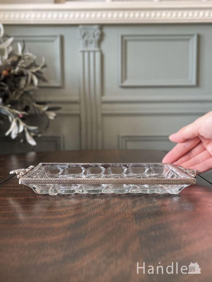 真鍮×ガラスのトレイ