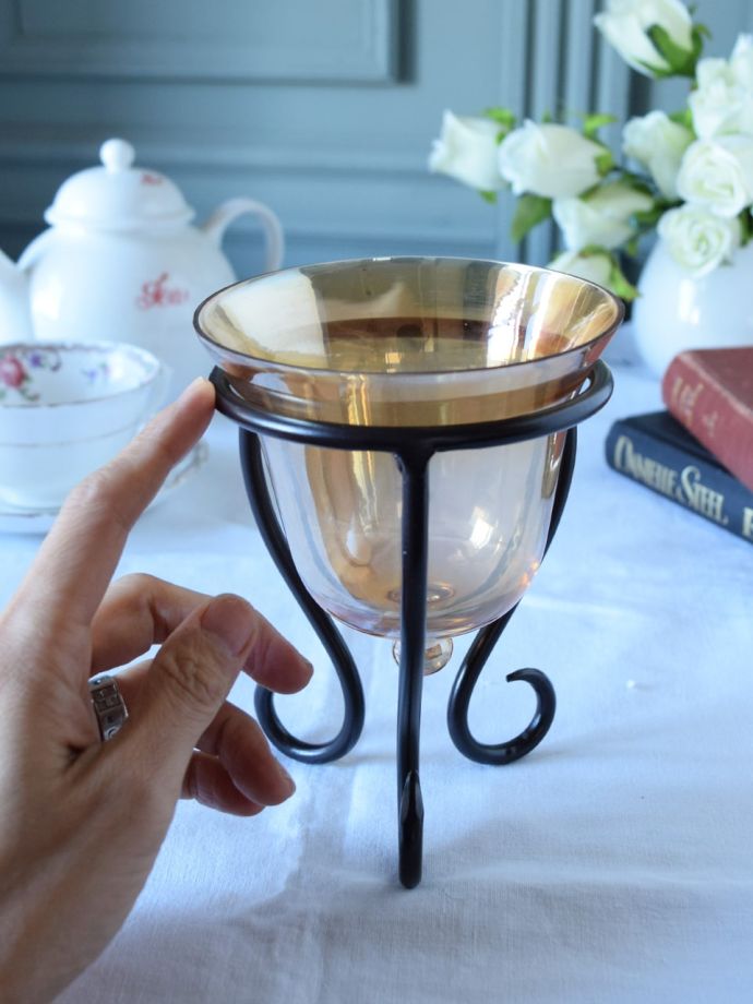 アイアン×ガラスのキャンドルホルダー