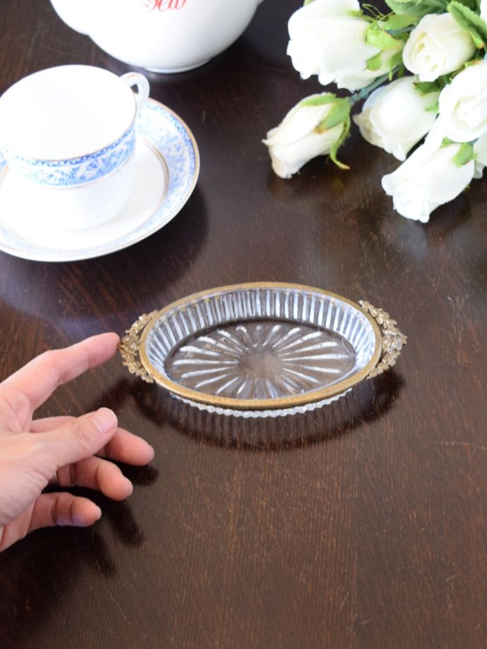 真鍮×ガラスの器