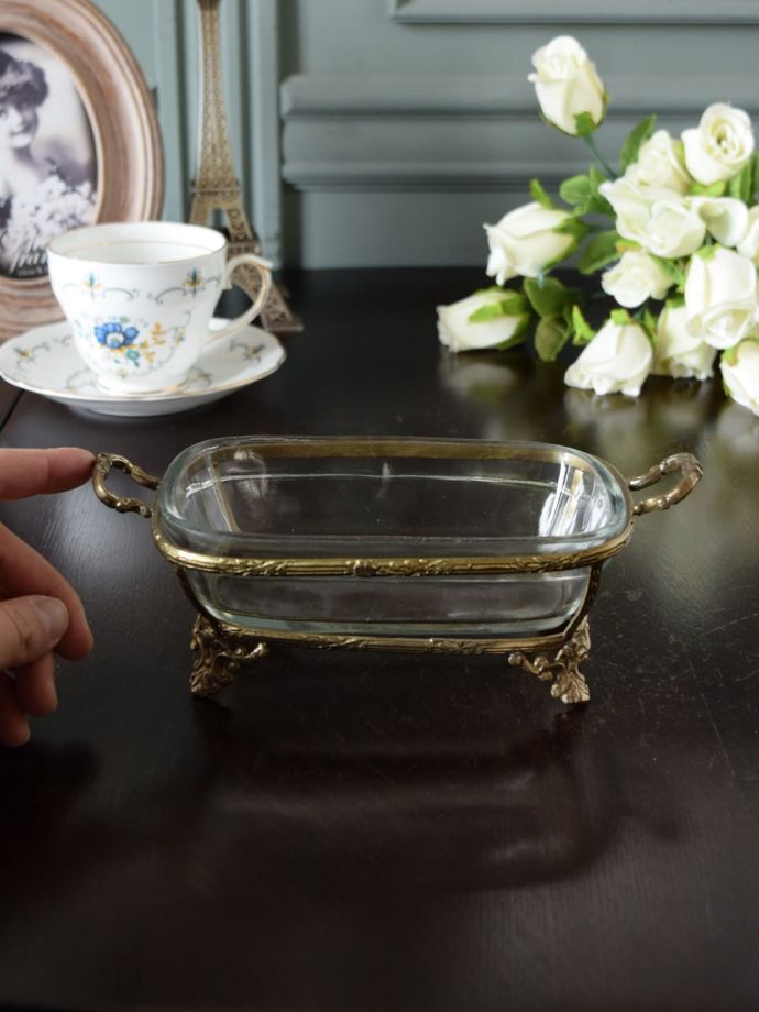 真鍮×ガラスのケース