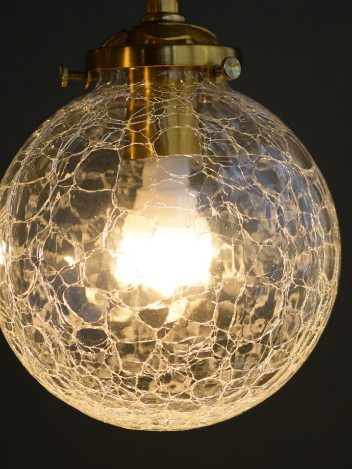 点灯後のガラスシェード