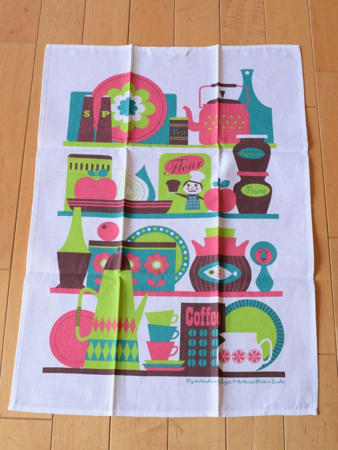 北欧スタイルのキッチンクロス