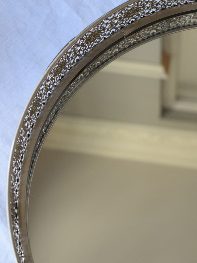 アンティーク調のミラートレイ