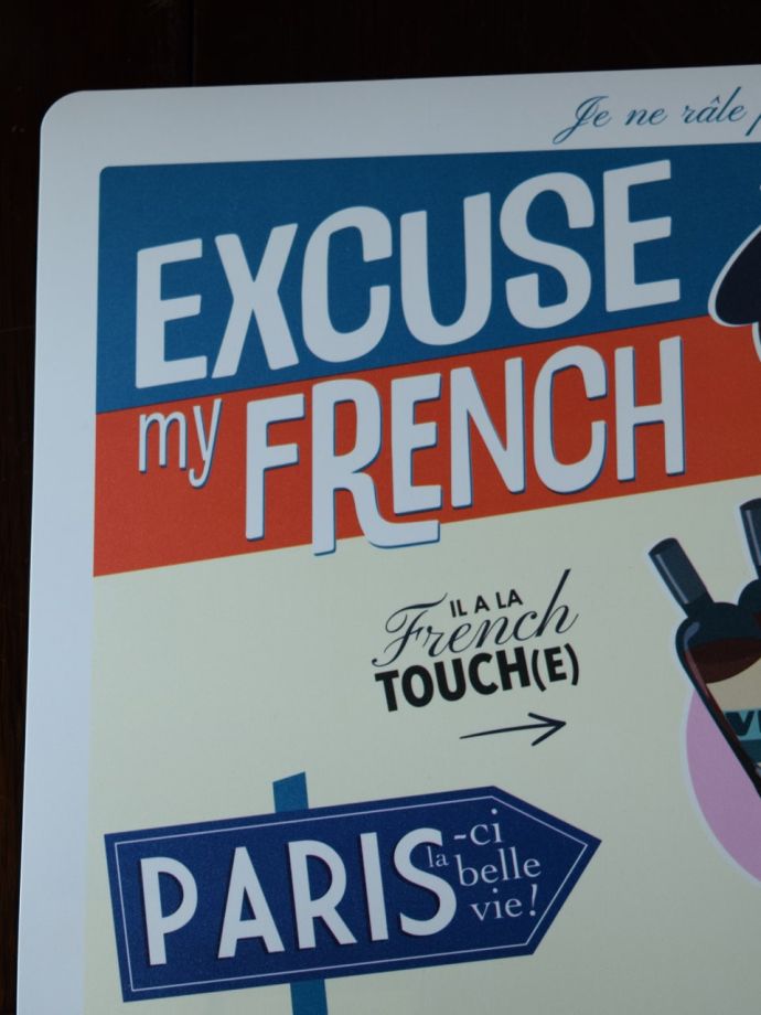 フレンチポップなデザインのおしゃれなプレースマット