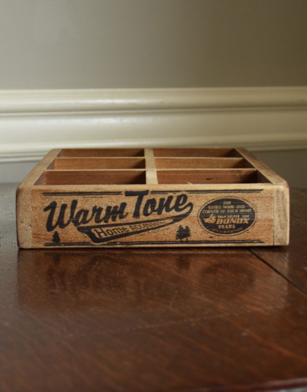 リビング雑貨　インテリア雑貨　アンティーク風に仕上げたウッドボックス６。置いてあるだけでお洒落な木製のボックスです。(n5-105)