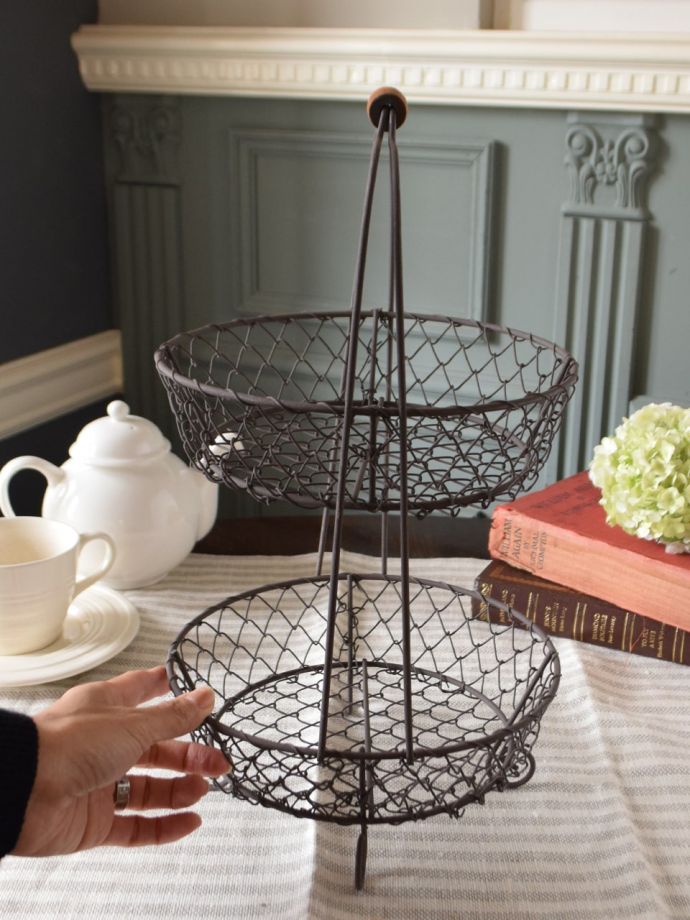おしゃれなワイヤーバスケット