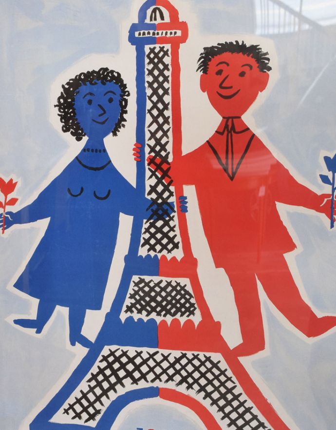 リビング雑貨　インテリア雑貨　フレンチアートフレーム　レイモン・サビニャック（PARIS）。ユーモアたっぷりの可愛いアートフレームで壁のお洒落を楽しみませんか？。(n7-087)