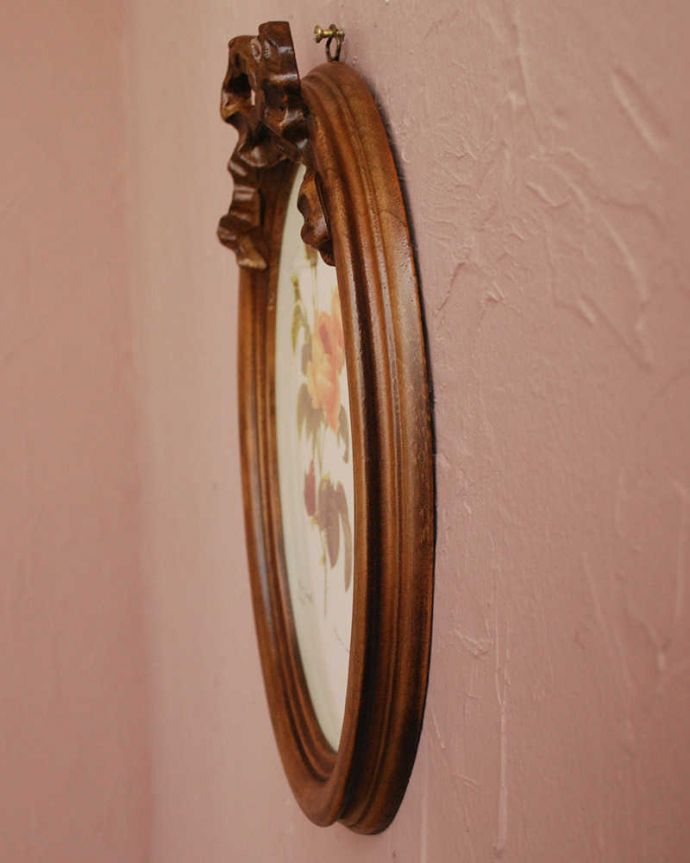 リビング雑貨　インテリア雑貨　リボンが付いたアンティーク風のルドゥーテのフレーム。横から見ると…こんな感じです。(n7-156)