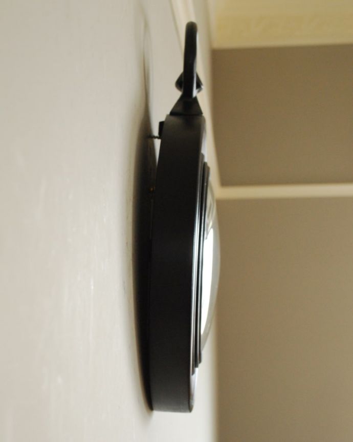 ミラー・時計　インテリア雑貨　アンティーク調のお洒落なウォールクロック（掛け時計）　横から見ると･･･こんな感じです。(n8-089)