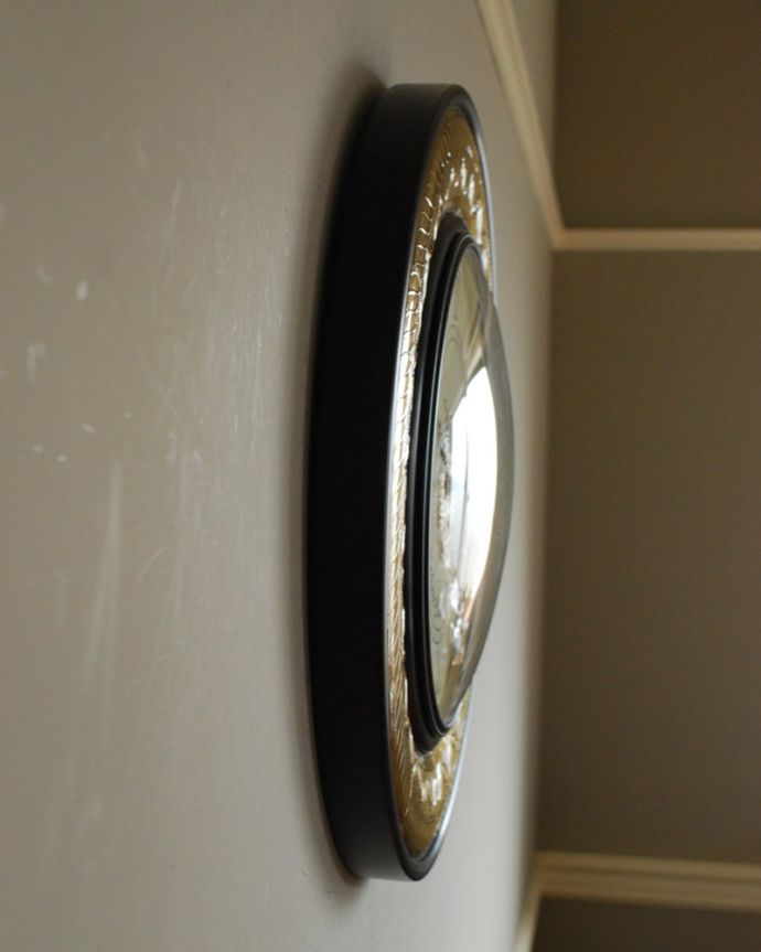 ミラー・時計 インテリア雑貨 時計 横から見ると・・・こんな感じです。(n8-092)