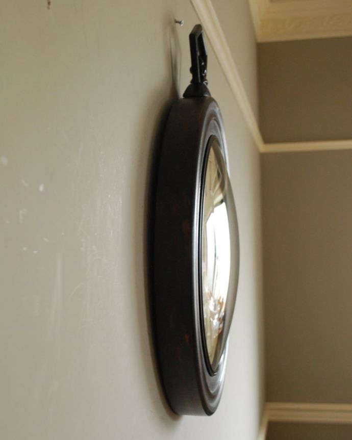 ミラー・時計　インテリア雑貨　時計　横から見ると･･･こんな感じです。(n8-094)