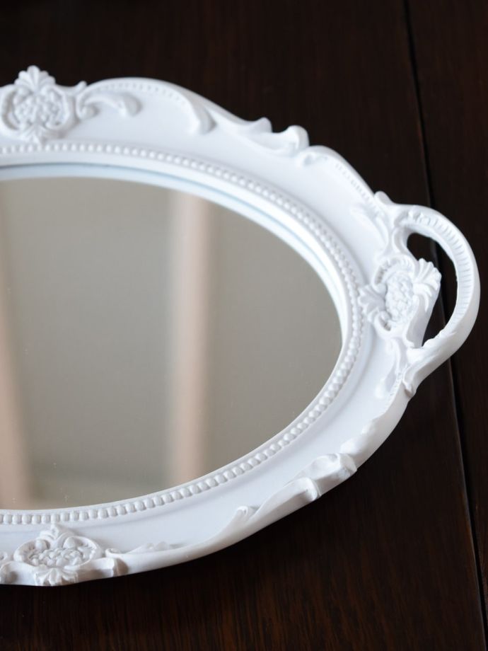 アンティーク風のおしゃれなミラートレイ