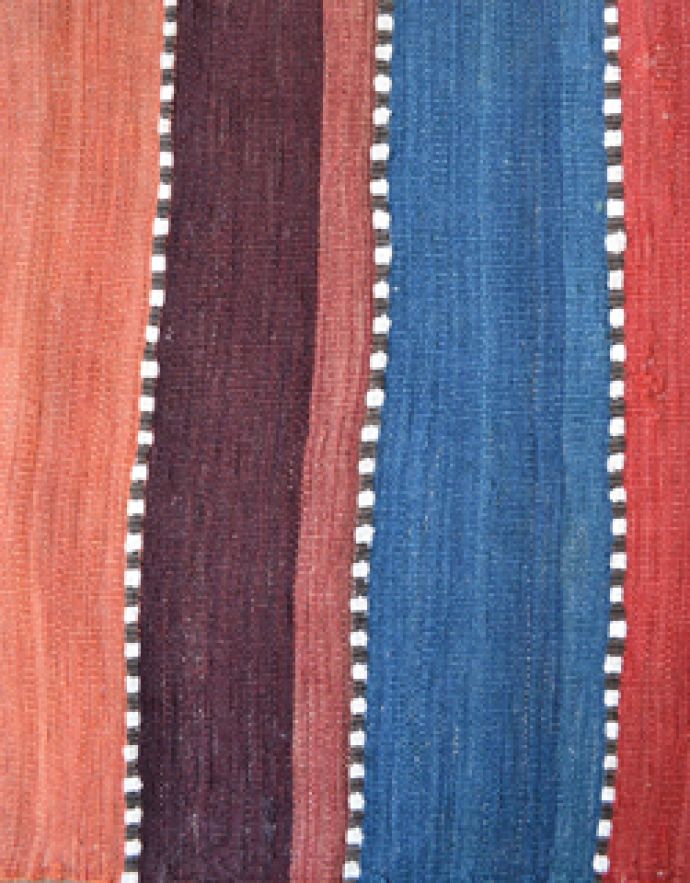 アンティーク 布製の雑貨　アンティーク雑貨　カラフルな色でお部屋がパッと華やかになるオールドキリム 。床に広げるだけ草木染なので、年月を経た色合いがとってもいい風合いです。(OK-1)