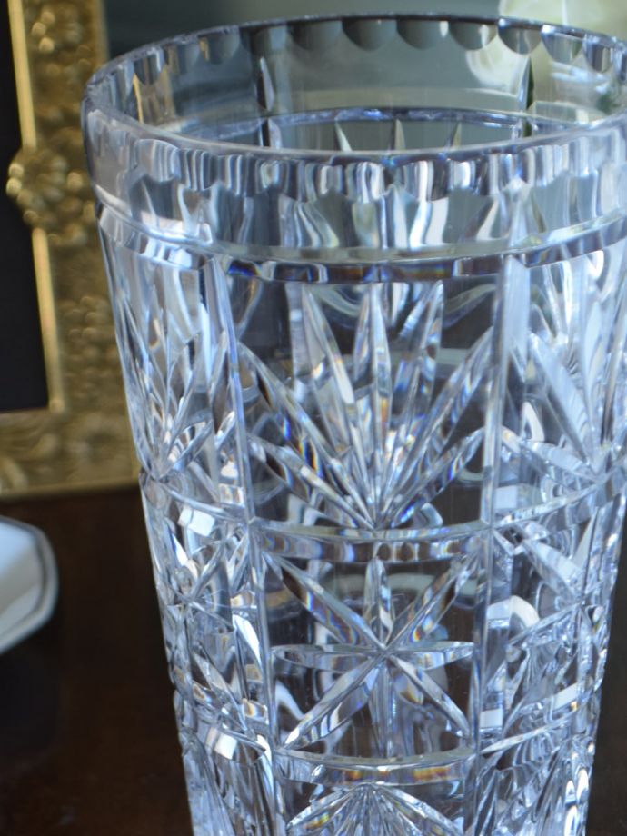 アンティークガラスの雑貨、フラワーベース