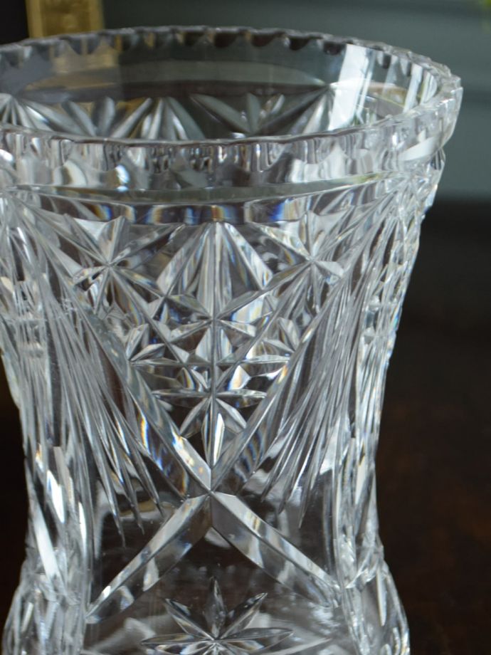 アンティークガラスの雑貨、フラワーベース