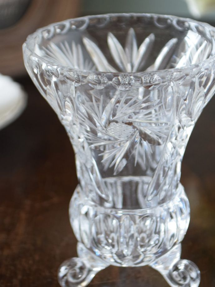 アンティークガラスの花器