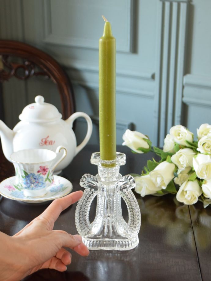 プレスドグラスのキャンドルスタンド