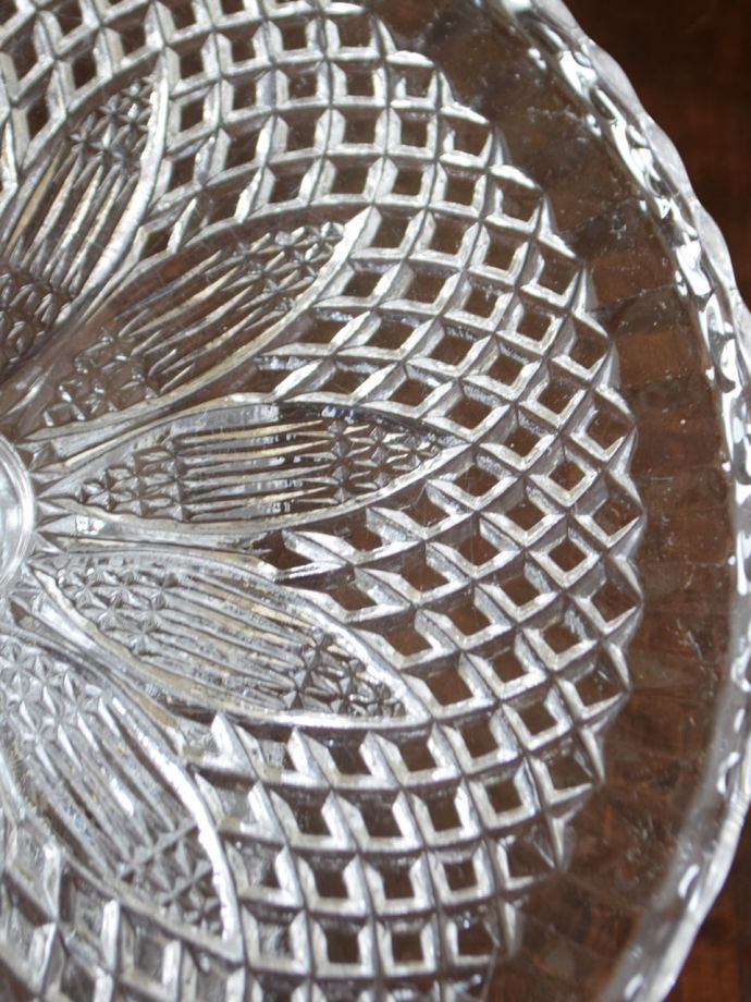 アンティークガラスの雑貨、ケーキスタンド