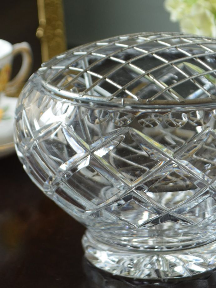 アンティークガラスの雑貨、フラワーベース