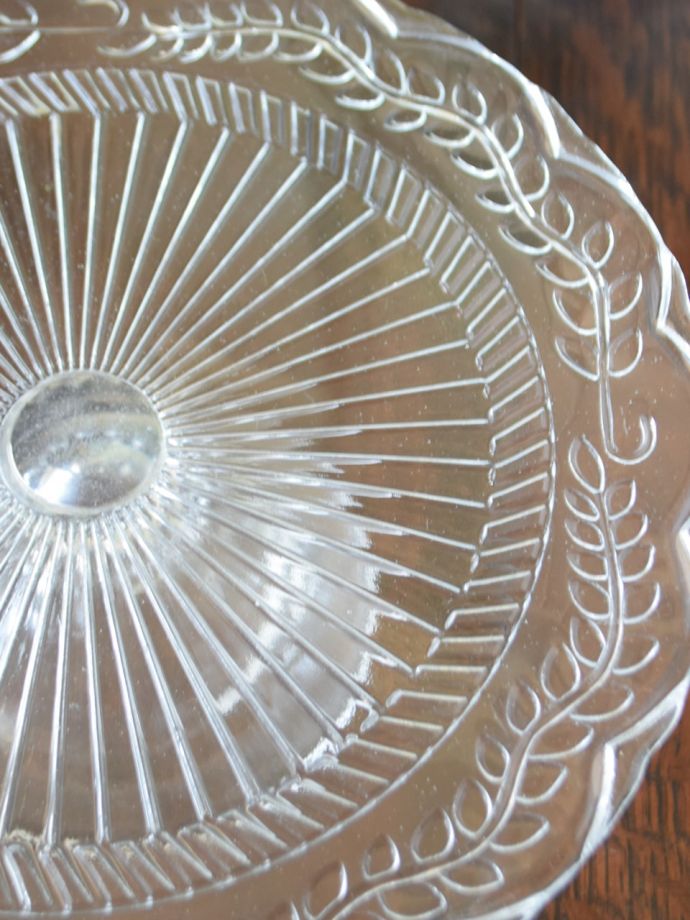 アンティークガラスの雑貨、ケーキスタンド