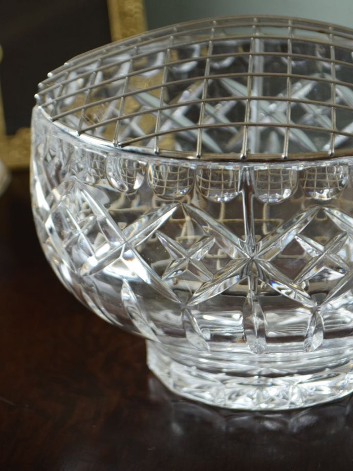 アンティークガラスの雑貨、フラワーベース