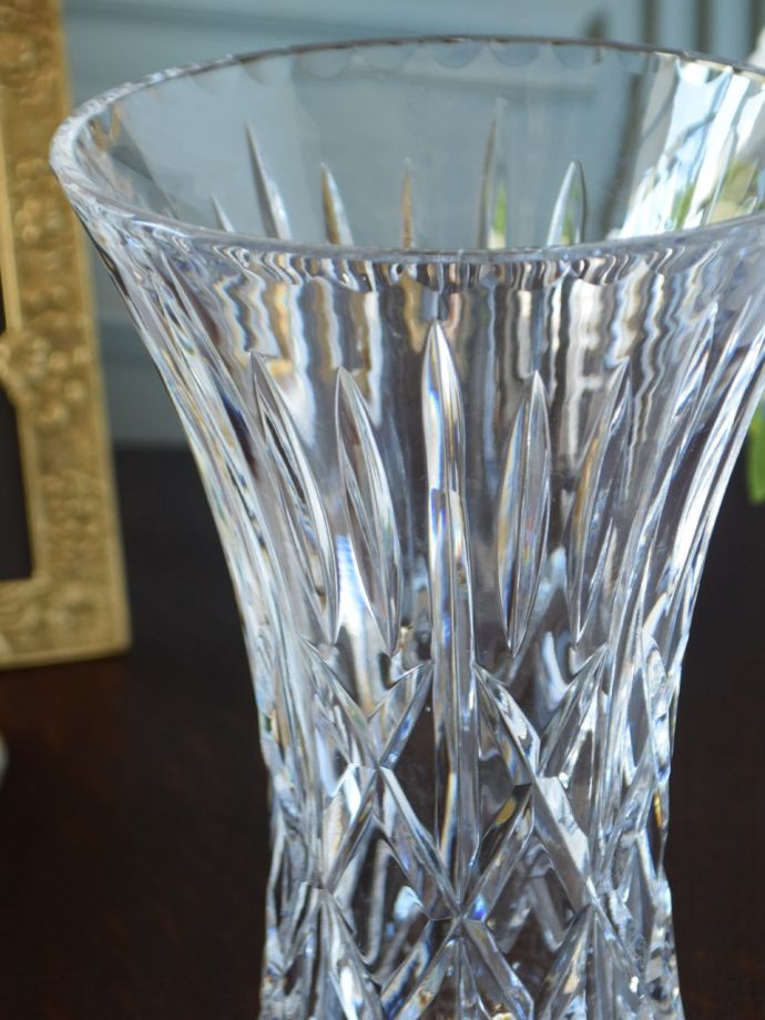 アンティークガラスの雑貨、フラワーベース